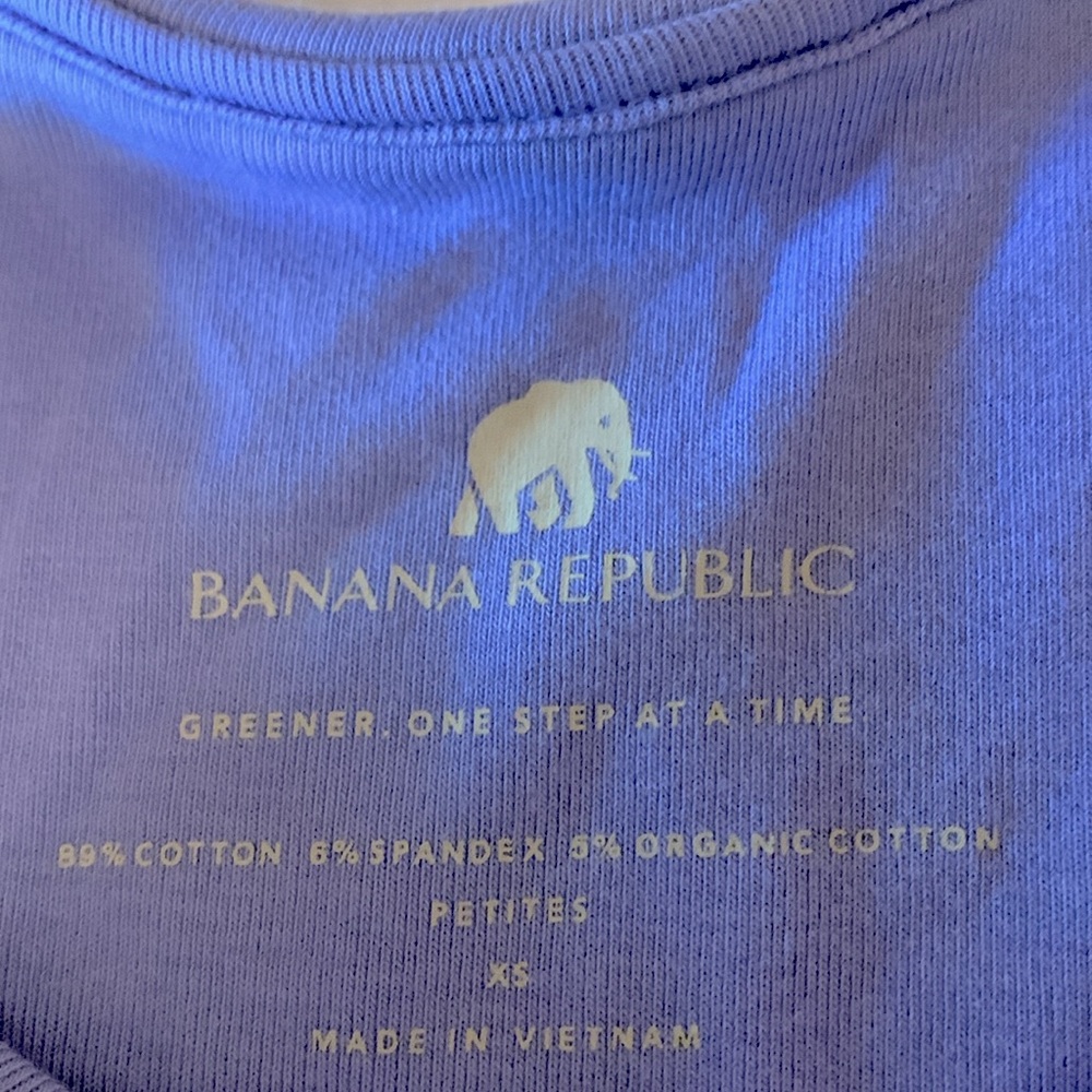 NWT Banana Republic Light Blue Knotted Cotton Blend Tank Size XS - Picture 3 of 4